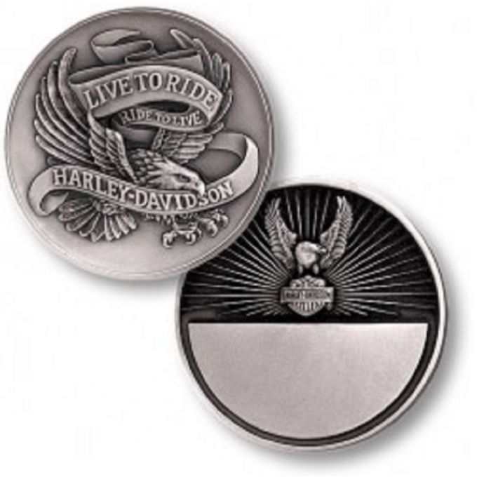 Details about   Harley-Davidson® American Flag Eagle Challenge Coin with Free Coin Case 
