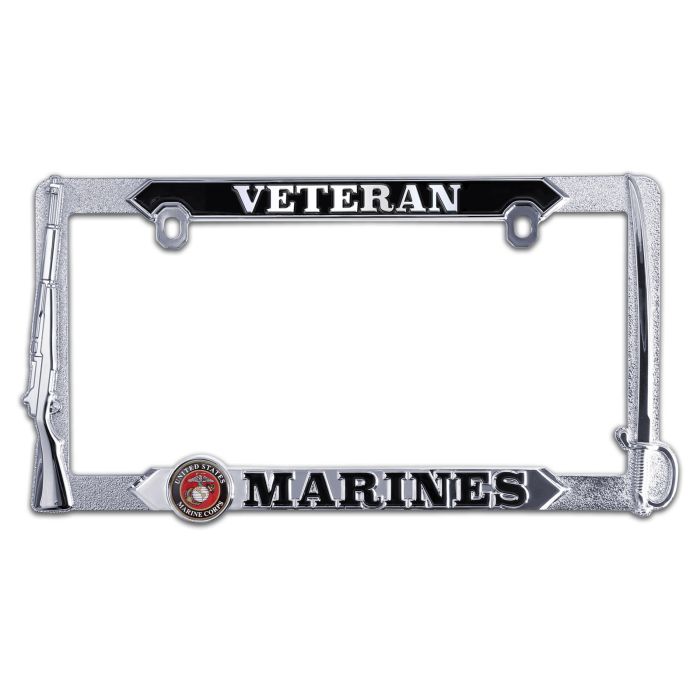 U.S Marine Corps Veteran Metal License Plate