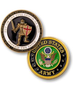 U.S. Army / Armor of God - Brass Challenge Coin