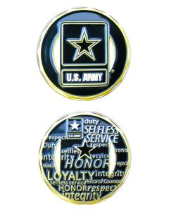 U.S. Army / Values - Cut Out Challenge Coin 2518