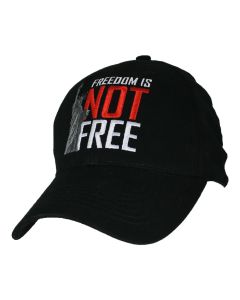 Freedom is Not Free Hat / Statue of Libery Black Baseball Cap
