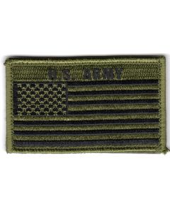 U.S. Army - 2" x 3" Hook & Loop 2 Piece OD Green Flag Patch